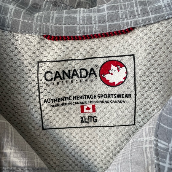 Canada Weather Gear Men's Short Sleeve Button Down Chest Zipper Pocket XL - Picture 3 of 7